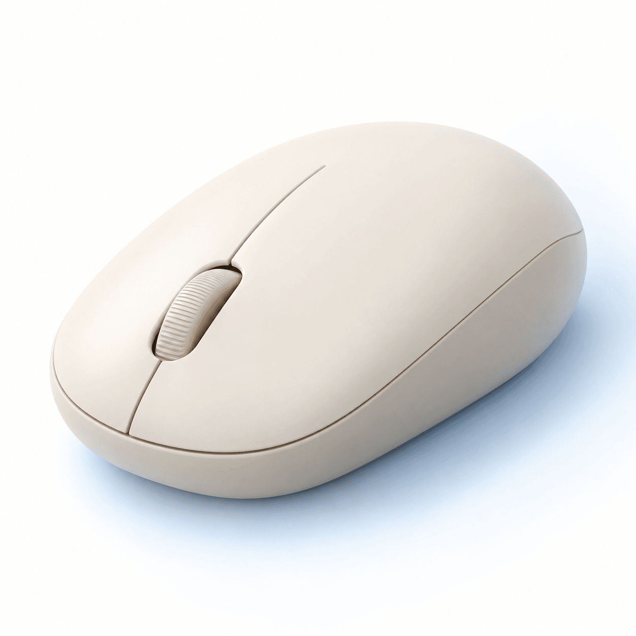 Ilustração de mouse sem fio na cor branco-cru